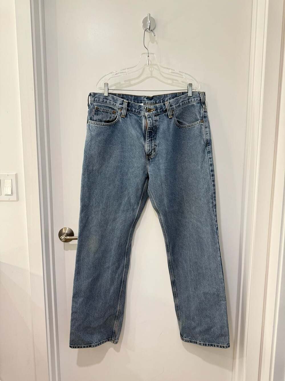 Carhartt Loose Fit Denim Jeans Men's 38x32 Medium Wash